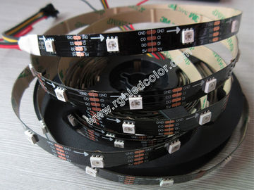 China full color led strip apa102 48LED/m black white pcb supplier