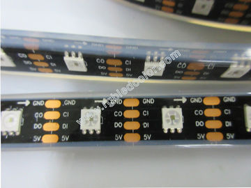 China APA102 half silicone tube and epoxy waterproof led strip supplier