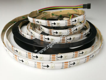 China individual control dc5v white pcb 60led ws2813 dual signal led strip light supplier
